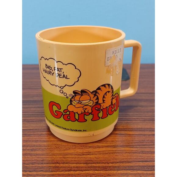 Deka Plastics Other - 1978 Garfield Cup Plastic Mug “Have a Nice Day” & “Big Fat Hairy Deal” Deka
